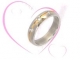 Edelstahlring mit Zirkonia, ESR 009