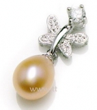 Perlenanh�nger mit Silber, YDZ014.