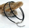 Lederhalsband, LHB 002 schwarz.