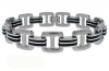 Armband aus Edelstahl und Kautschuk, ESK 012