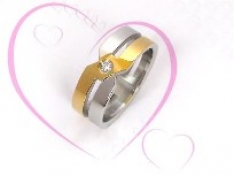 Edelstahlring mit Zirkonia, ESR 007